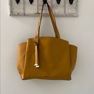 Nine West Mustard Yellow Tote with Double Shoulder Straps